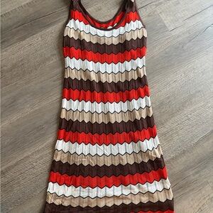 Striped Multicolor Knit Dress